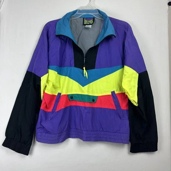 Vtg Dual Control Pullover Windbreaker Women's Medium READ LISTING 80s 90s Style - Picture 3 of 15